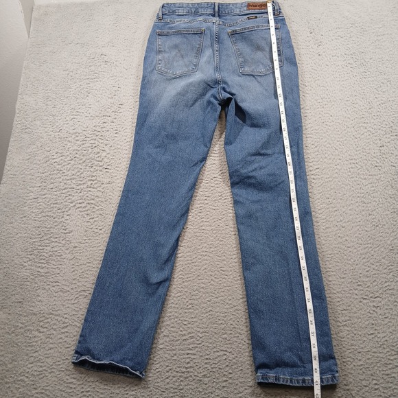 Wrangler High Rise True Straight Jeans Light Wash Women's Size 10x32 EUC - Picture 15 of 16